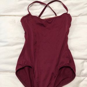 Maroon dance leotard